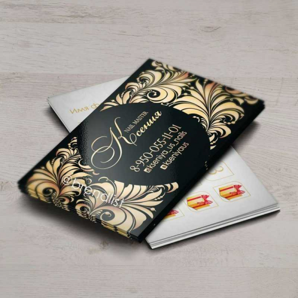 Как создать визитку для мастера маникюра (+ оригинальные идеи и фото-примеры)