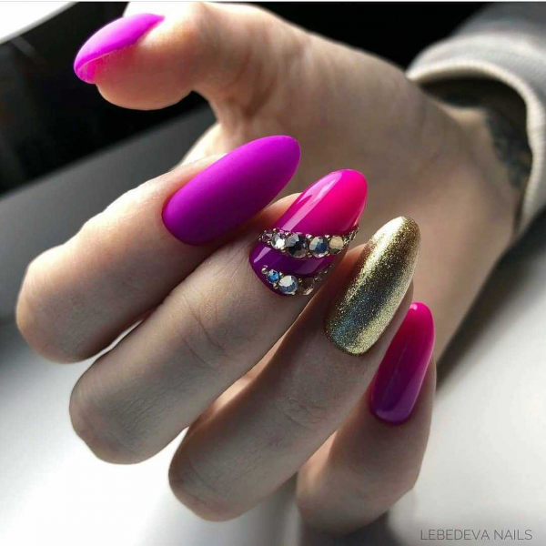 Фиолетовый маникюр — актуальные идеи (+90 фото)