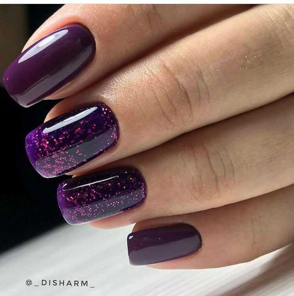 Фиолетовый маникюр — актуальные идеи (+90 фото)