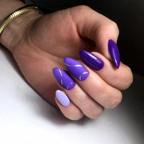 Фиолетовый маникюр — актуальные идеи (+90 фото)