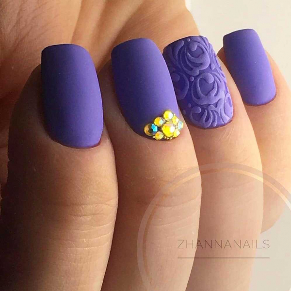 Фиолетовый маникюр — актуальные идеи (+90 фото)