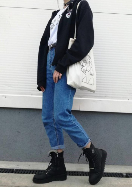 С чем носить джинсы мом – модные образы 2020 С чем носить джинсы мом – модные образы 2020