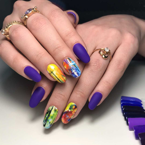Фиолетовый маникюр — актуальные идеи (+90 фото)