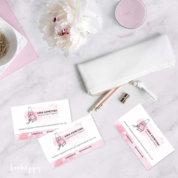 Как создать визитку для мастера маникюра (+ оригинальные идеи и фото-примеры)
