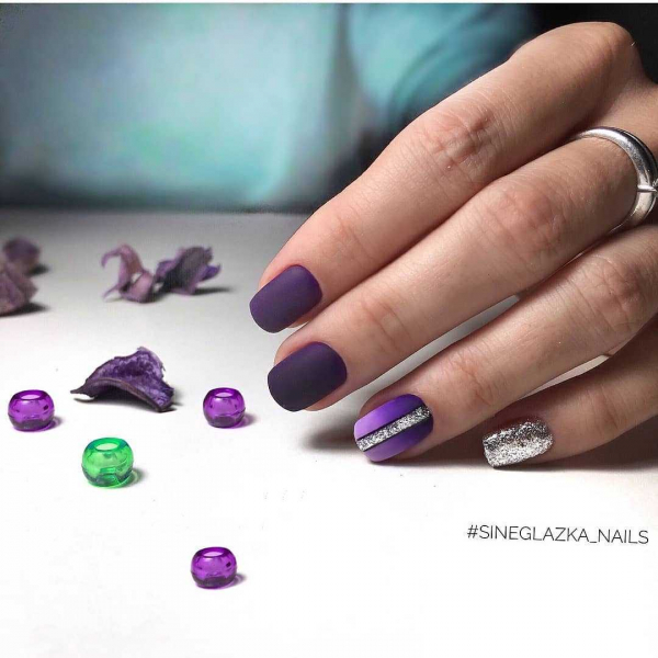 Фиолетовый маникюр — актуальные идеи (+90 фото)