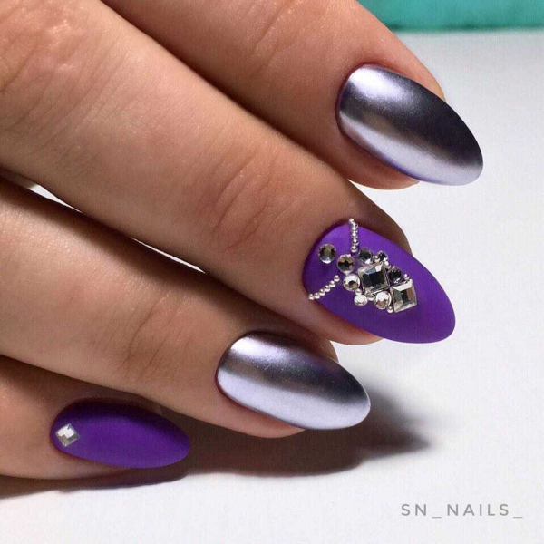 Фиолетовый маникюр — актуальные идеи (+90 фото)
