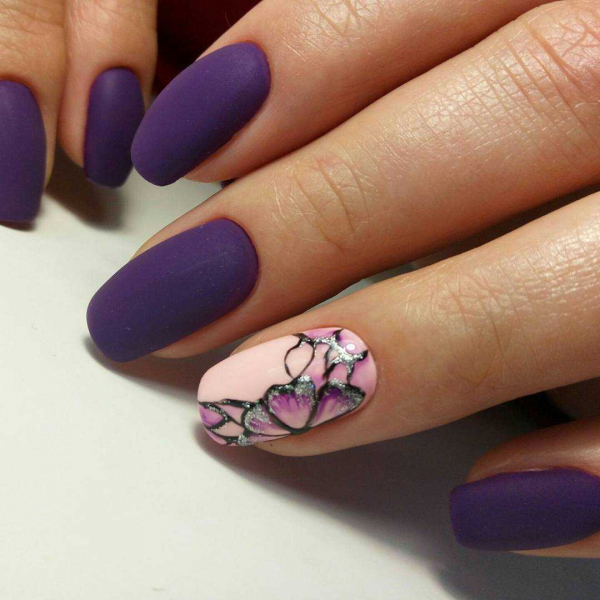 Фиолетовый маникюр — актуальные идеи (+90 фото)