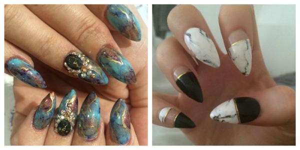 Мраморный маникюр гель-лаком: marble nails, stone nails. Как сделать?