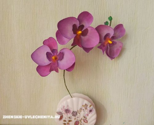 Как сделать орхидею из фоамирана своими руками: мастер-класс для начинающих