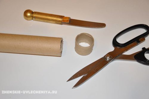 Заколка-шляпка своими руками из картонной втулки и ткани