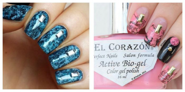 Мраморный маникюр гель-лаком: marble nails, stone nails. Как сделать?