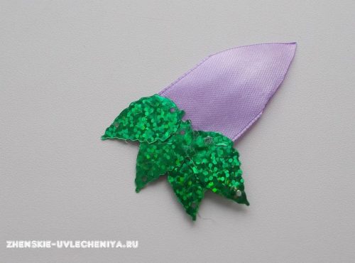 Красивая георгиевская лента своими руками с цветком сирени