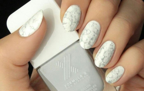 Мраморный маникюр гель-лаком: marble nails, stone nails. Как сделать?