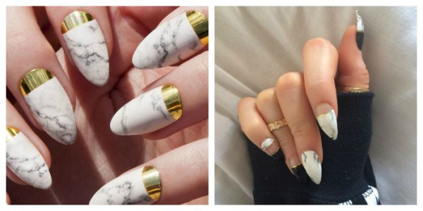 Мраморный маникюр гель-лаком: marble nails, stone nails. Как сделать?