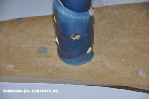 Как сделать рулонную свечу с пятью фитилями своими руками