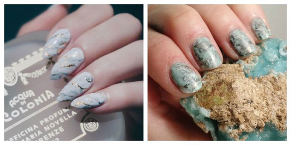 Мраморный маникюр гель-лаком: marble nails, stone nails. Как сделать?