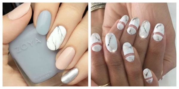 Мраморный маникюр гель-лаком: marble nails, stone nails. Как сделать?