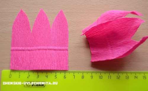 Тюльпаны из гофрированной бумаги с конфетами для букета в пошаговом мастер-классе
